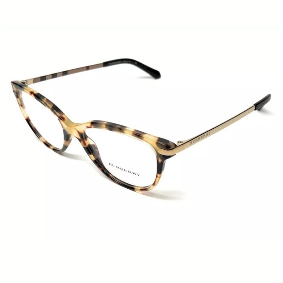 Burberry Women's Light Havana Square Eyeglasses! - Picture 1 of 3